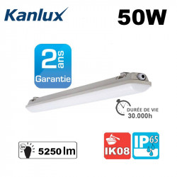 Réglette LED 50W 5250lm - Étanche IP65 (pour l'extérieur)