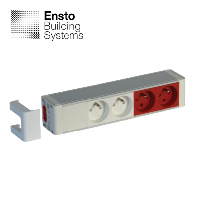 Boîtier modulable 2 prises standard et 2 prises détrompées 52x54mm ENSTO