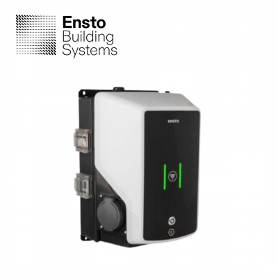 Borne de recharge murale AC à double sortie 2x22kW T2/4G/LAN/WIFI MID RCBO ENSTO