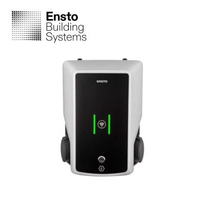 Borne de recharge murale AC à double sortie 2x22kW T2/4G/LAN/WIFI MID ENSTO