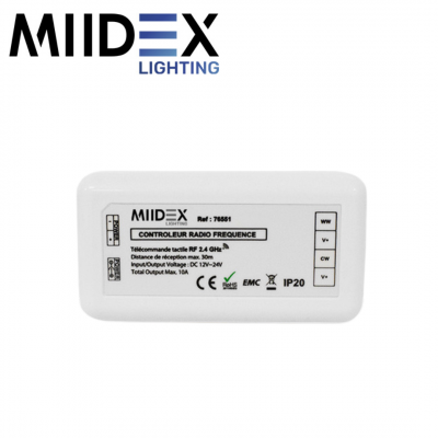 Contrôleur radio fréquence CCT pour bandeaux LED 12V/24V MIIDEX LIGHTING