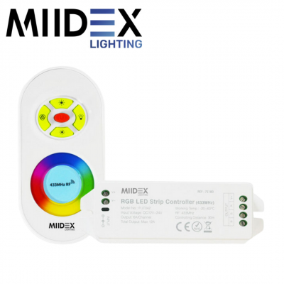 Télécommande radio fréquence avec contrôleur RGB pour bandeaux LED MIIDEX LIGHTING