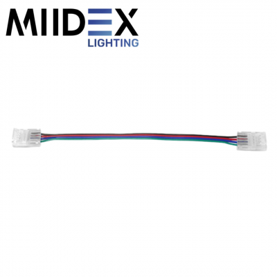 Câble connecteur double rapide pour bandeaux LED 10mm RGB IP54 MIIDEX LIGHTING