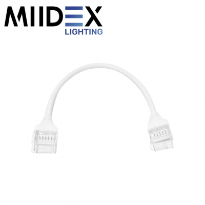 Câble connecteur double rapide pour bandeaux LED 14mm RGB + blanc IP67 MIIDEX LIGHTING