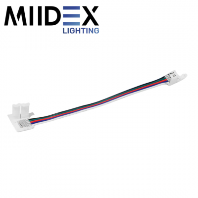 Câble connecteur double rapide pour bandeaux LED 10mm RGB + blanc IP20 MIIDEX LIGHTING