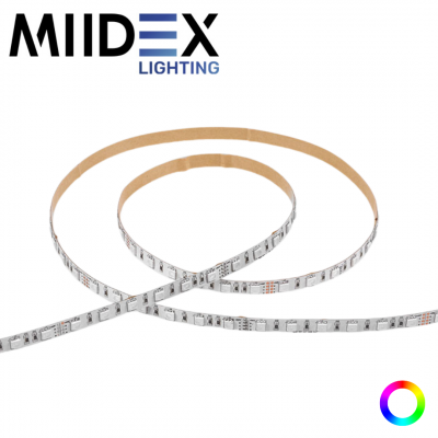Ruban LED RGB 5 mètres 60LED 9W 24V IP54 MIIDEX LIGHTING