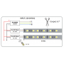 Ruban LED RGB + blanc 5 mètres 60LED 9W 24V IP67 MIIDEX LIGHTING