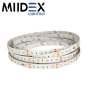 Ruban LED blanc dimmable CCT 5 mètres 120LED 10W 2000-6500K 24V IRC90 IP20 MIIDEX LIGHTING
