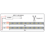 Ruban LED blanc dimmable CCT 5 mètres 120LED 10W 2000-6500K 24V IRC90 IP20 MIIDEX LIGHTING