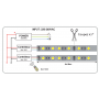 Ruban LED RGB + blanc 4000K 5 mètres 60LED 10W 24V IP67 MIIDEX LIGHTING