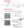 Réglette LED DANUBE 35W 4200lm 5000K étanche IP65 MIIDEX LIGHTING