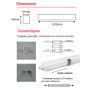 Réglette LED DANUBE 50W 7500lm 5000K étanche IP65 MIIDEX LIGHTING