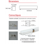 Réglette LED DANUBE CCT 35W 5000-5250lm 3000-6000K étanche IP65 MIIDEX LIGHTING
