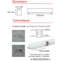 Réglette LED DANUBE CCT 50W 7500-7600lm 3000-6000K étanche IP65 MIIDEX LIGHTING