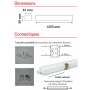 Réglette LED DANUBE 35W 5250lm 4000K étanche IP65 MIIDEX LIGHTING