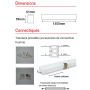 Réglette LED DANUBE 50W 7500lm 4000K étanche IP65 MIIDEX LIGHTING