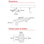 Projecteur LED linéraire traversant 35W - 3000K - 24VDC étanche IP65 MIIDEX LIGHTING