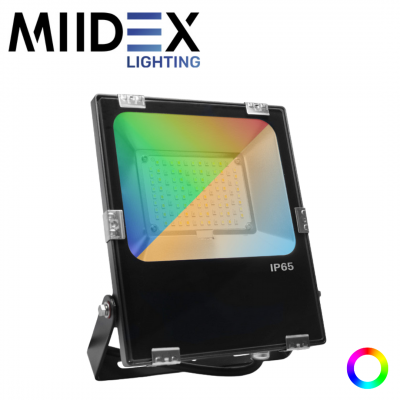 Projecteur LED ARCHEO extérieur RGB + blanc 30W CCT étanche IP65 MIIDEX LIGHTING