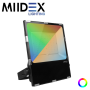 Projecteur LED ARCHEO extérieur RGB + blanc 100W CCT étanche IP65 MIIDEX LIGHTING