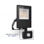 Projecteur LED LUMOS LITE extérieur noir 20W CCT étanche IP65 MIIDEX LIGHTING