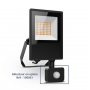 Projecteur LED LUMOS LITE extérieur noir 30W CCT étanche IP65 MIIDEX LIGHTING
