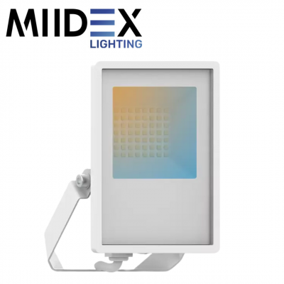 Projecteur LED LUMOS LITE extérieur blanc 20W CCT étanche IP65 MIIDEX LIGHTING
