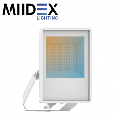 Projecteur LED LUMOS LITE extérieur blanc 50W CCT étanche IP65 MIIDEX LIGHTING