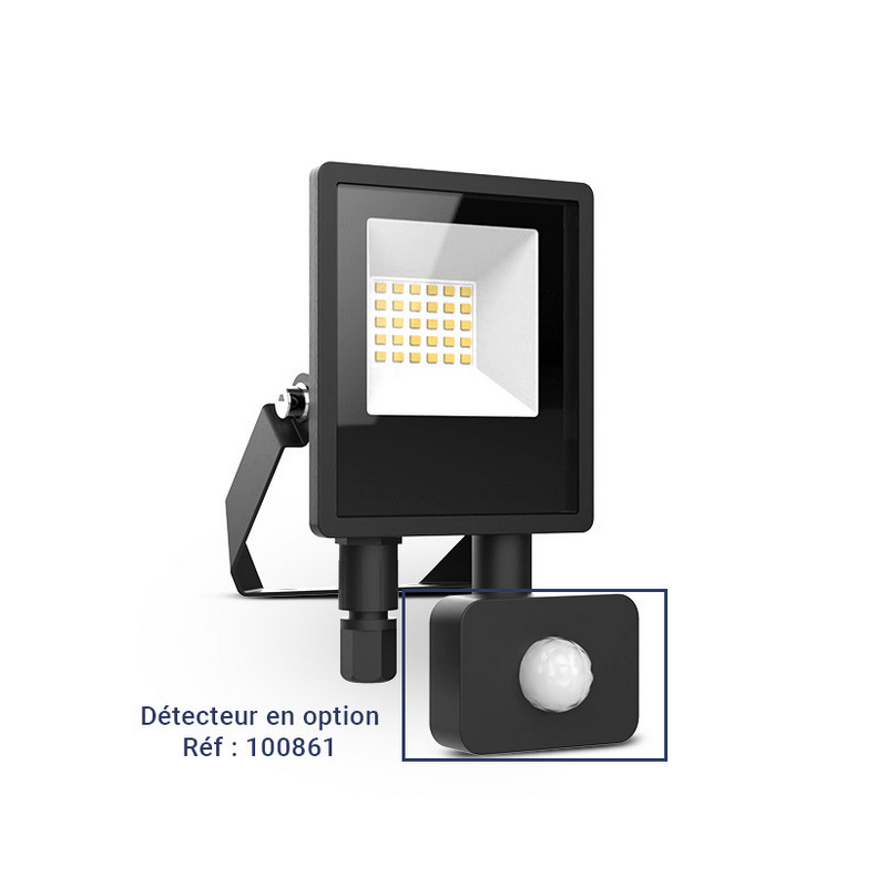 Projecteur LED extérieur noir sans câble 50W CCT IP65 - 100965 Miidex