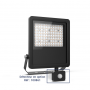 Projecteur LED LUMOS PRO extérieur noir 70W CCT étanche IP65 MIIDEX LIGHTING