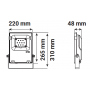 Projecteur LED LUMOS PRO extérieur noir 100W CCT étanche IP65 MIIDEX LIGHTING