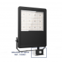 Projecteur LED LUMOS PRO extérieur noir 150W CCT étanche IP65 MIIDEX LIGHTING