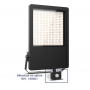 Projecteur LED LUMOS PRO extérieur noir 200W CCT étanche IP65 MIIDEX LIGHTING