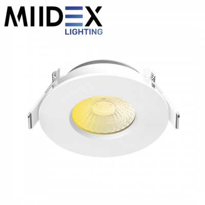 Spot LED ÉCLAT II rond fixe CCT 6W étanche IP65 MIIDEX LIGHTING