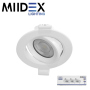 Pack de 3 spot LED CARAT II orientable dimmable 5W 4000K étanche IP20 MIIDEX LIGHTING
