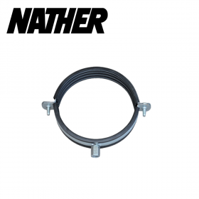 Collier de supportage isophonique en acier galvanisé double filetage M8/M10 NATHER
