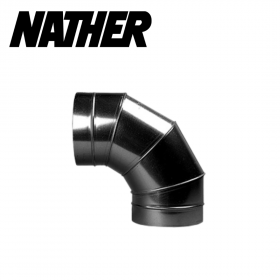 Coude embouti à 90° en acier galvanisé NATHER