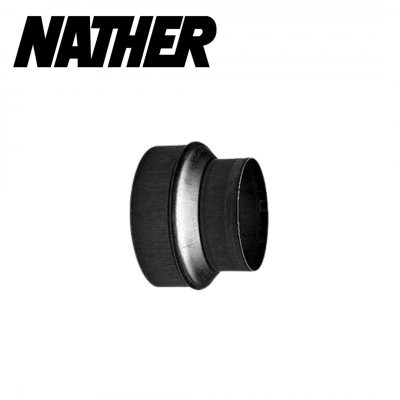 Réduction emboutie circulaire mâle en acier galvanisé Ø160/125mm NATHER