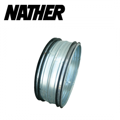 Raccord circulaire mâle en acier galvanisé avec joint Safe Ø125mm NATHER