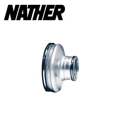 Réduction emboutie circulaire mâle en acier galvanisé avec joint Safe Ø160/125mm NATHER