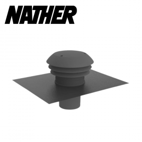 Sortie de toiture CARA en plastique de couleur ardoise Ø160mm NATHER