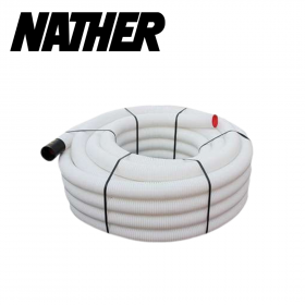 Conduit semi-flexible circulaire en PE‑HD Ø76 mm - couronne de 50 mètres NATHER