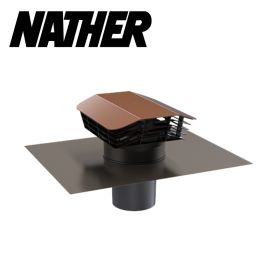 Sortie de toiture CTP2 en plastique de couleur tuile Ø160mm NATHER