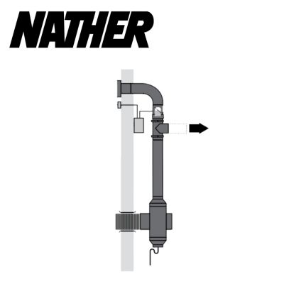 Ensemble complet de régulation entre prise d'air du collecteur et air extérieur NATHER