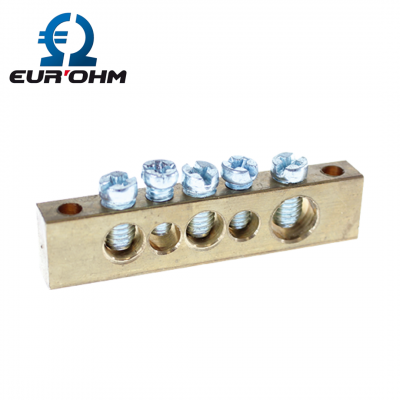 Barrette en laiton 5 trous EUR'OHM