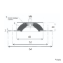 Lot de 4 plots antivibratiles pour tout type de caisson - charge maximum de 7kg NATHER