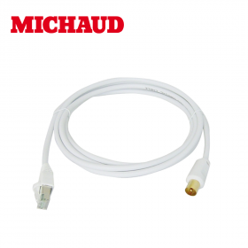 Cordon RJ45 / fiche IEC TV longueur 2 mètres MICHAUD