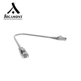 Cordon RJ45 gris CAT6A surmoulé FTP 100 Ohms LSOH SOCAMONT