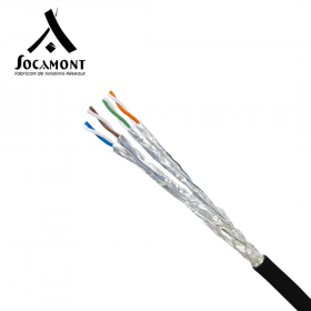 Câble réseau en cuivre CAT7 S/FTP pour extérieur PEHD - paires 1x4 - couronne de 90 mètres SOCAMONT