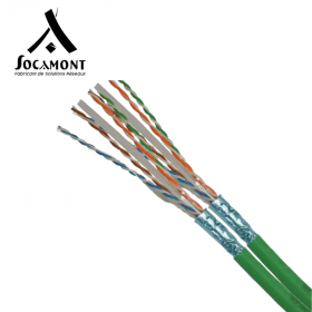 Câble réseau en cuivre CAT6 FUTP - paires 2x4 - couronne de 90 mètres SOCAMONT