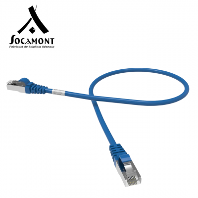 Cordon RJ45 CAT6A surmoulé FTP LSOH - 50 centimètres SOCAMONT